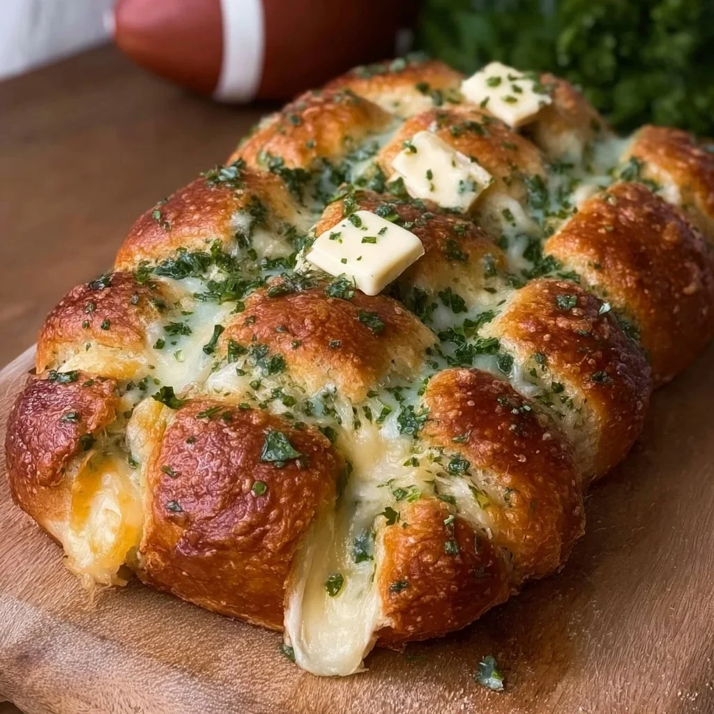 Cheesy Stuffed Garlic Bread Rolls