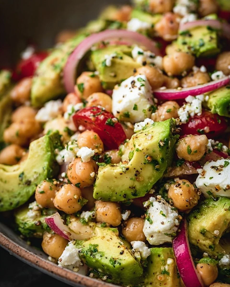 Chickpea Feta Avocado Salad 2 Chickpea Feta Avocado Salad