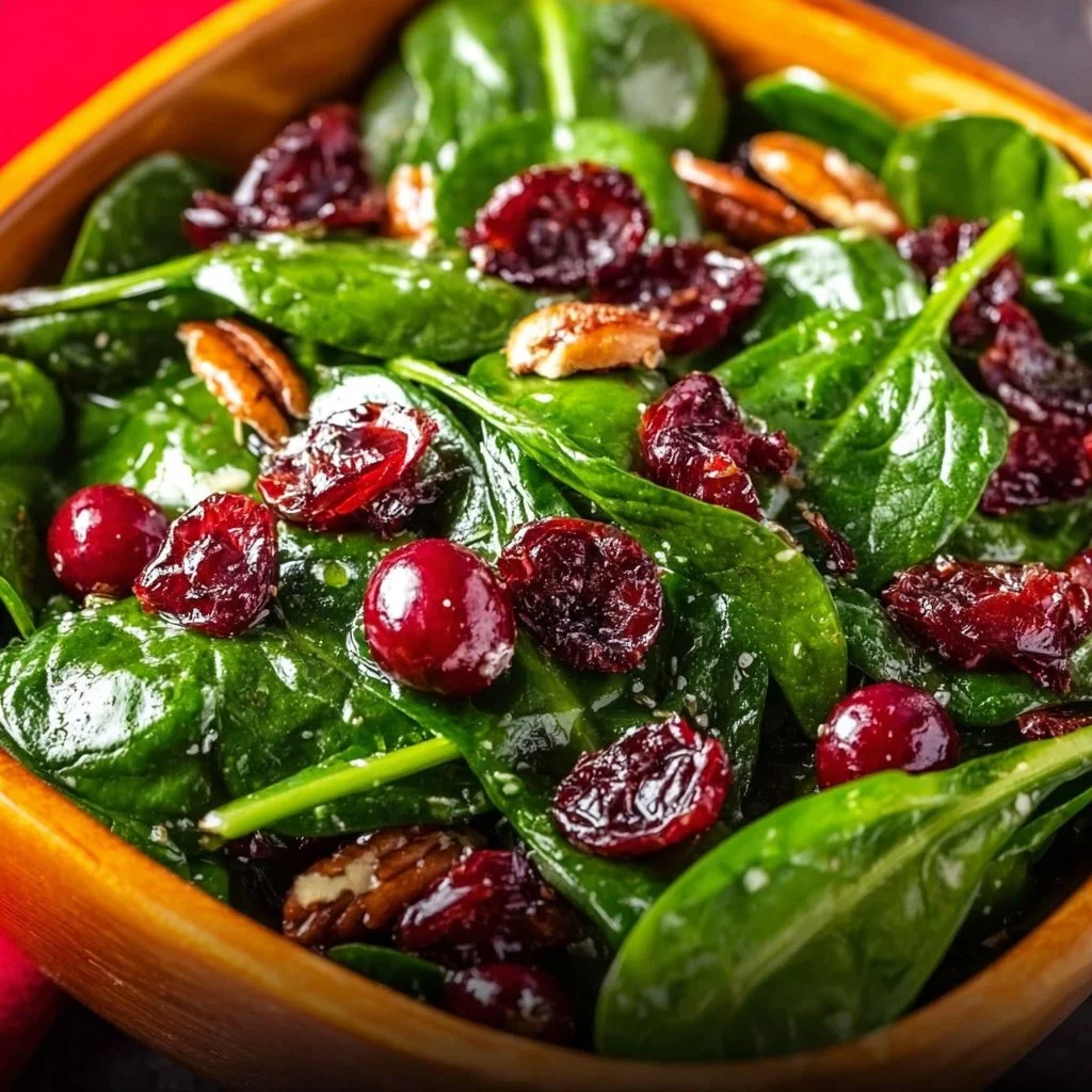 Christmas Cranberry Spinach Salad