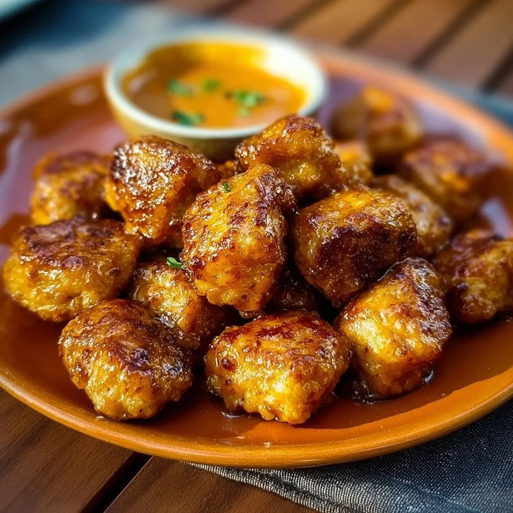 Cowboy Butter Chicken Bites with spices and herbs, perfect appetizer