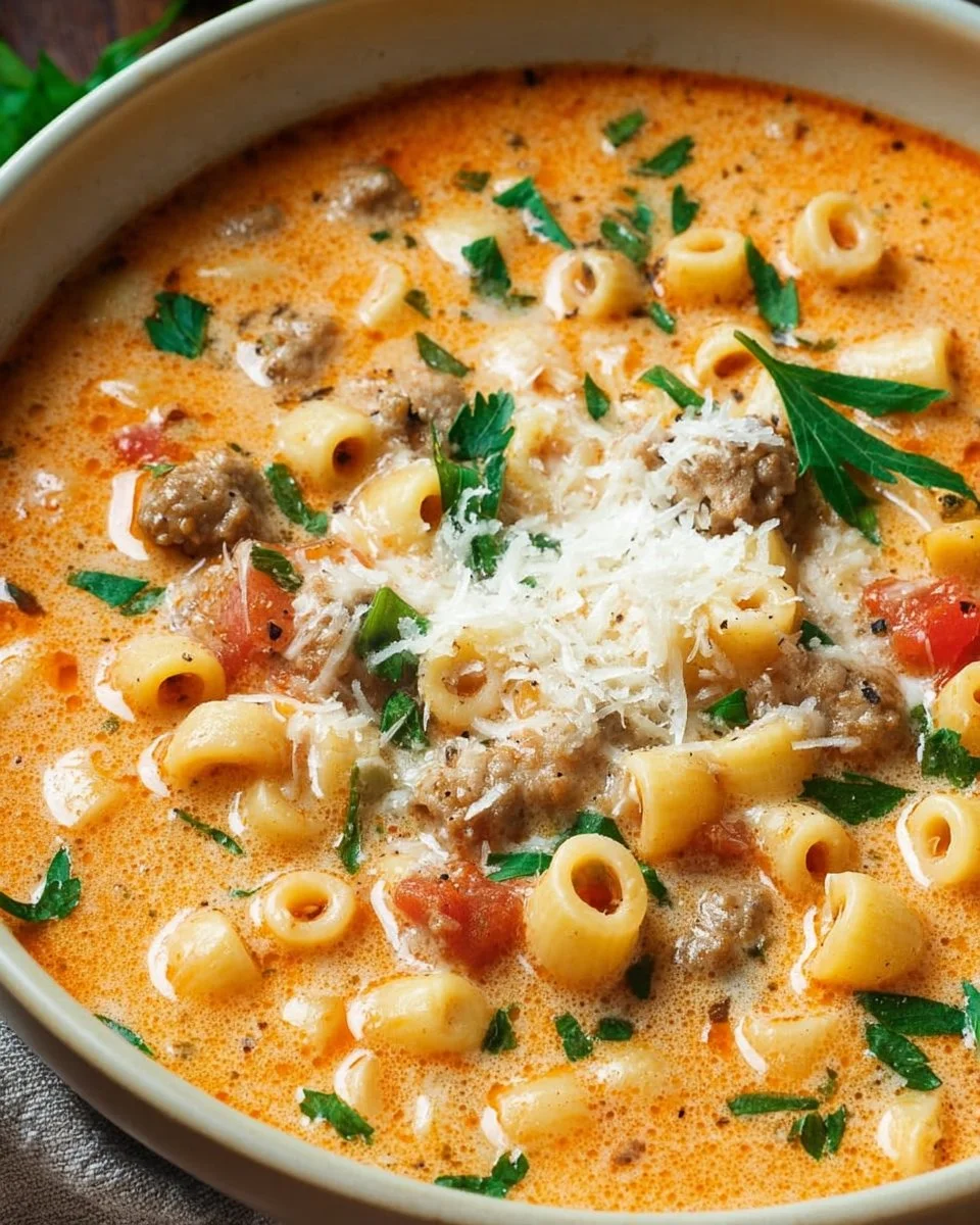 Creamy Parmesan Italian Sausage Ditalini Soup 2 Creamy Parmesan Italian Sausage Ditalini Soup