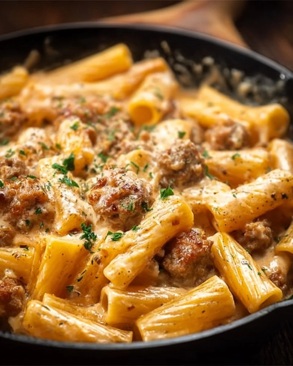 Creamy Sausage Rigatoni