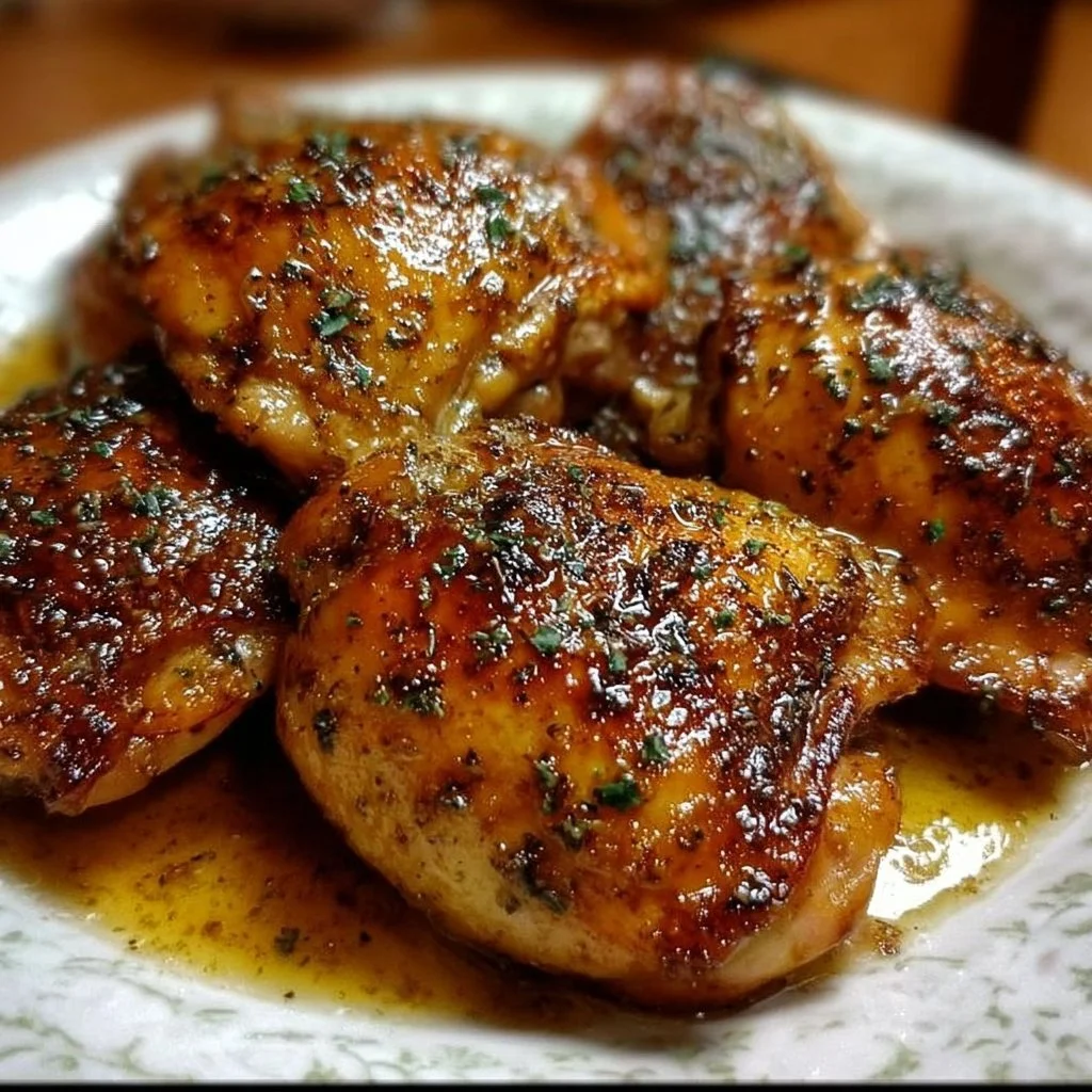 Delicious easy crock pot boneless chicken thighs ready to serve