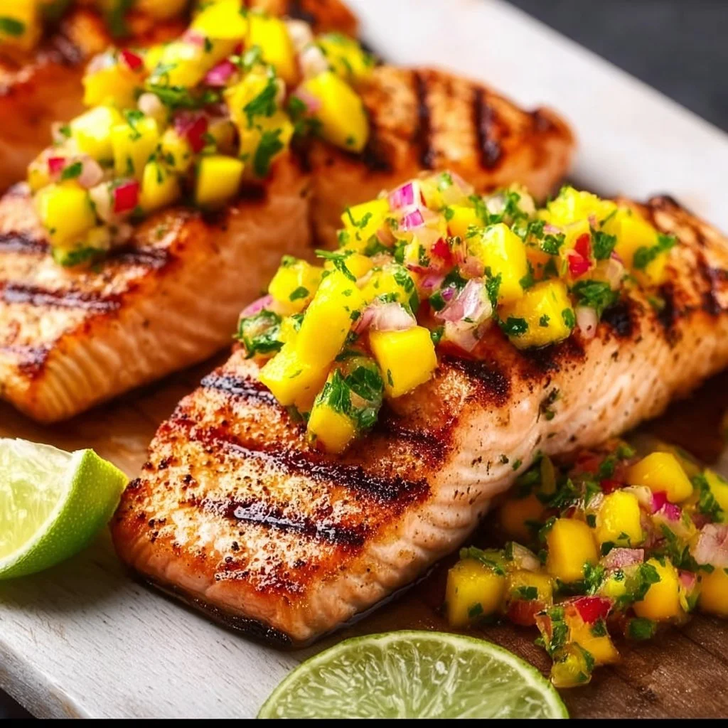 Easy Grilled Salmon with Mango Salsa