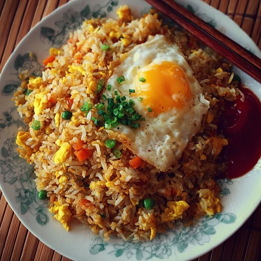 Delicious egg fried rice served in a bowl