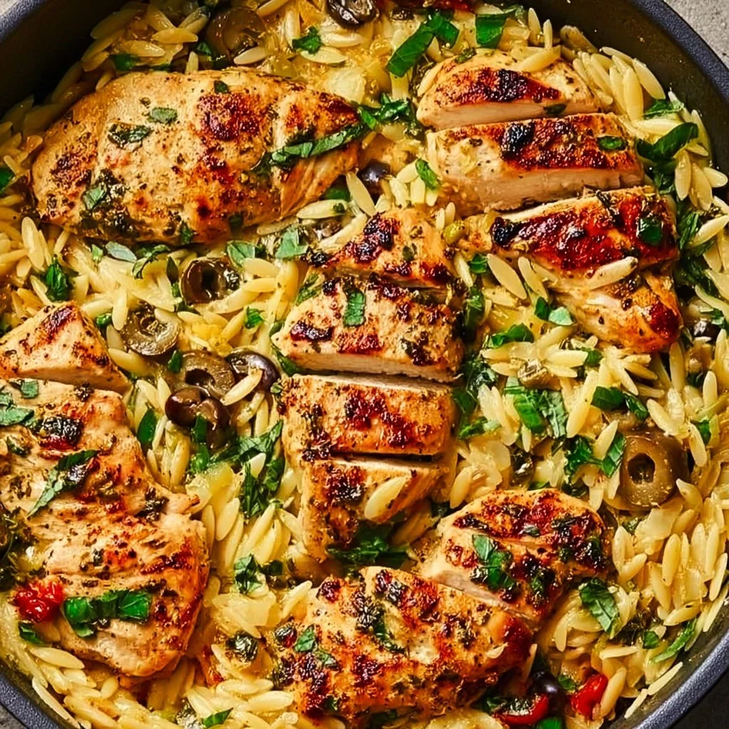 Flavorful Mediterranean Chicken Orzo