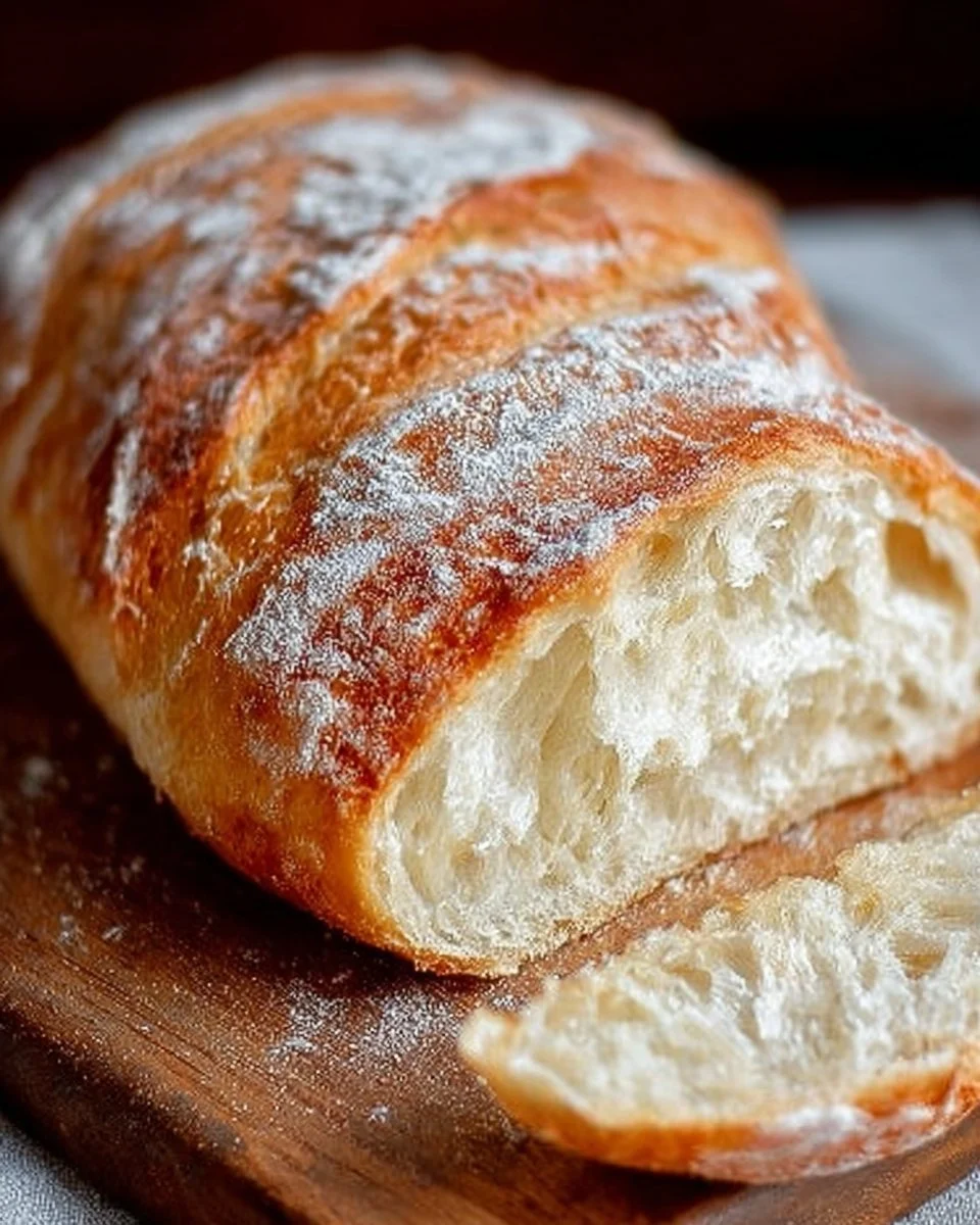 How to make Ciabatta Bread 1 Freshly baked Ciabatta Bread ready to be served