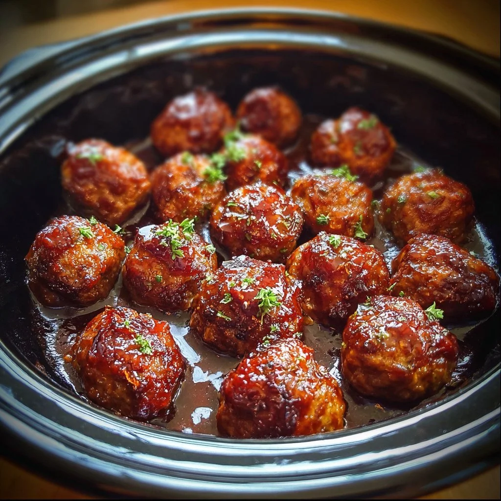 Irresistibly Delicious BBQ Meatballs 3 Plate of irresistibly delicious BBQ meatballs ready to serve