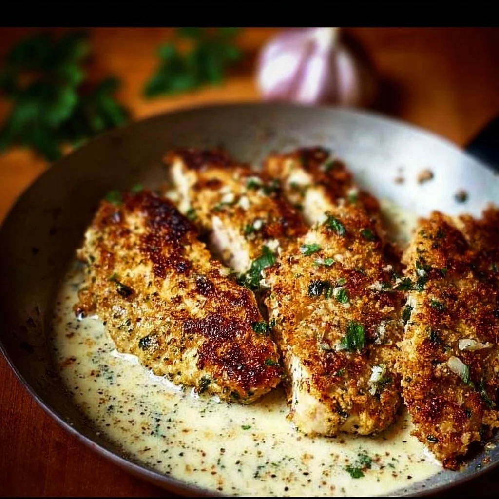 Delicious Chicken Delight dish garnished with herbs and spices