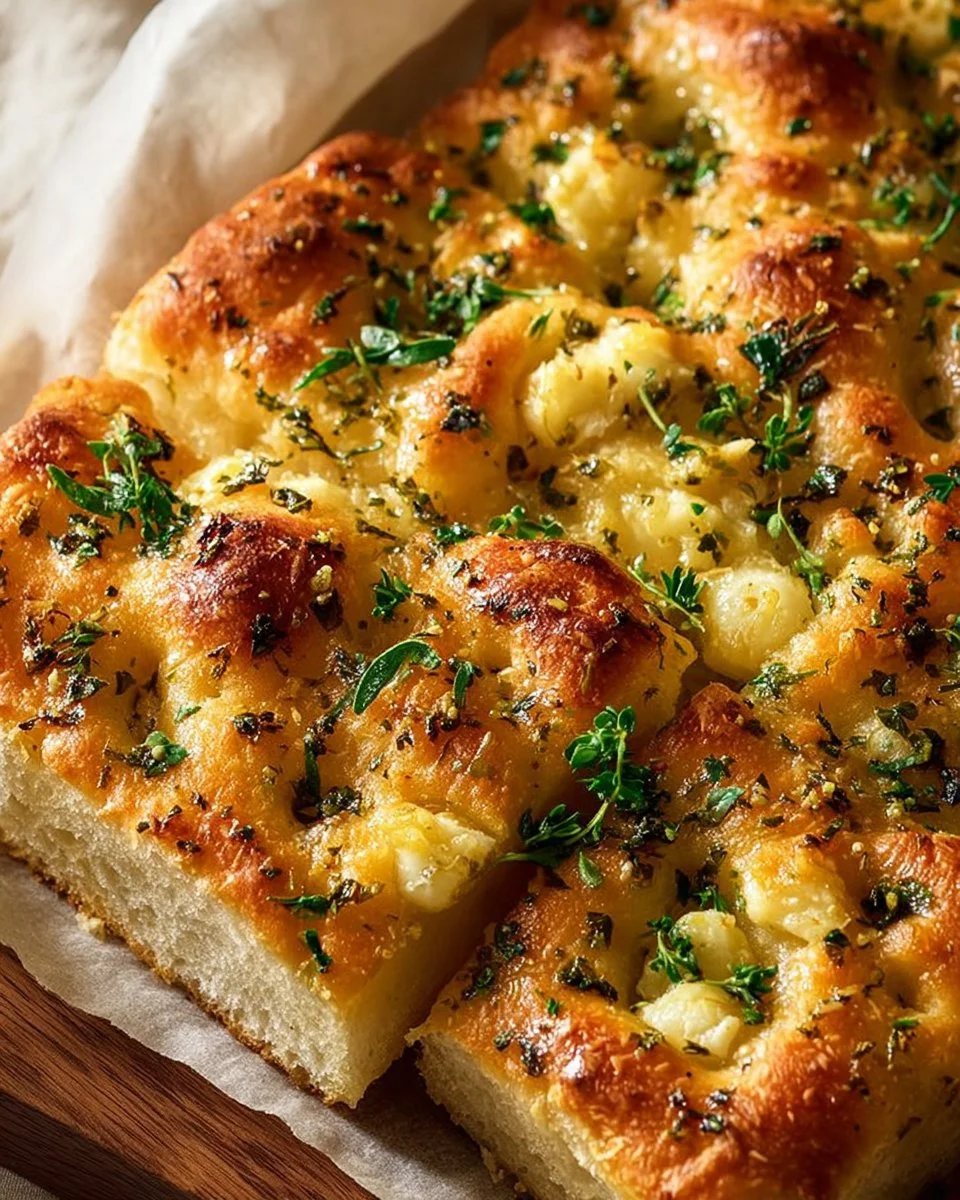 Italian Garlic Butter Focaccia