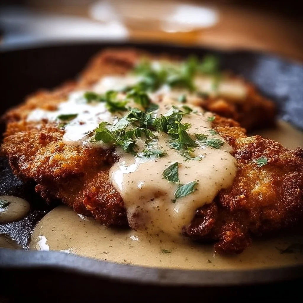 Delicious Keto Chicken Fried Steak served with low-carb sides.