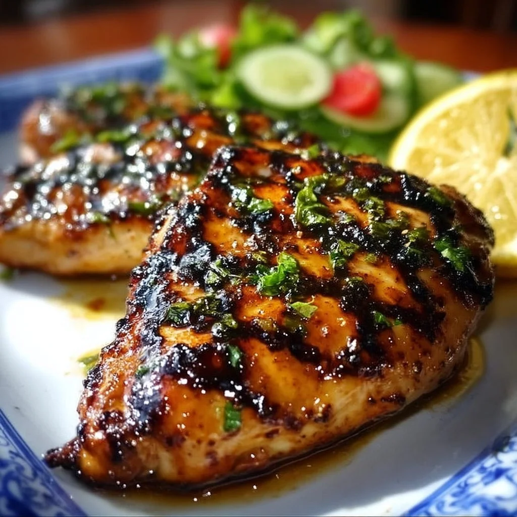 Delicious Key West grilled chicken served with vibrant vegetables