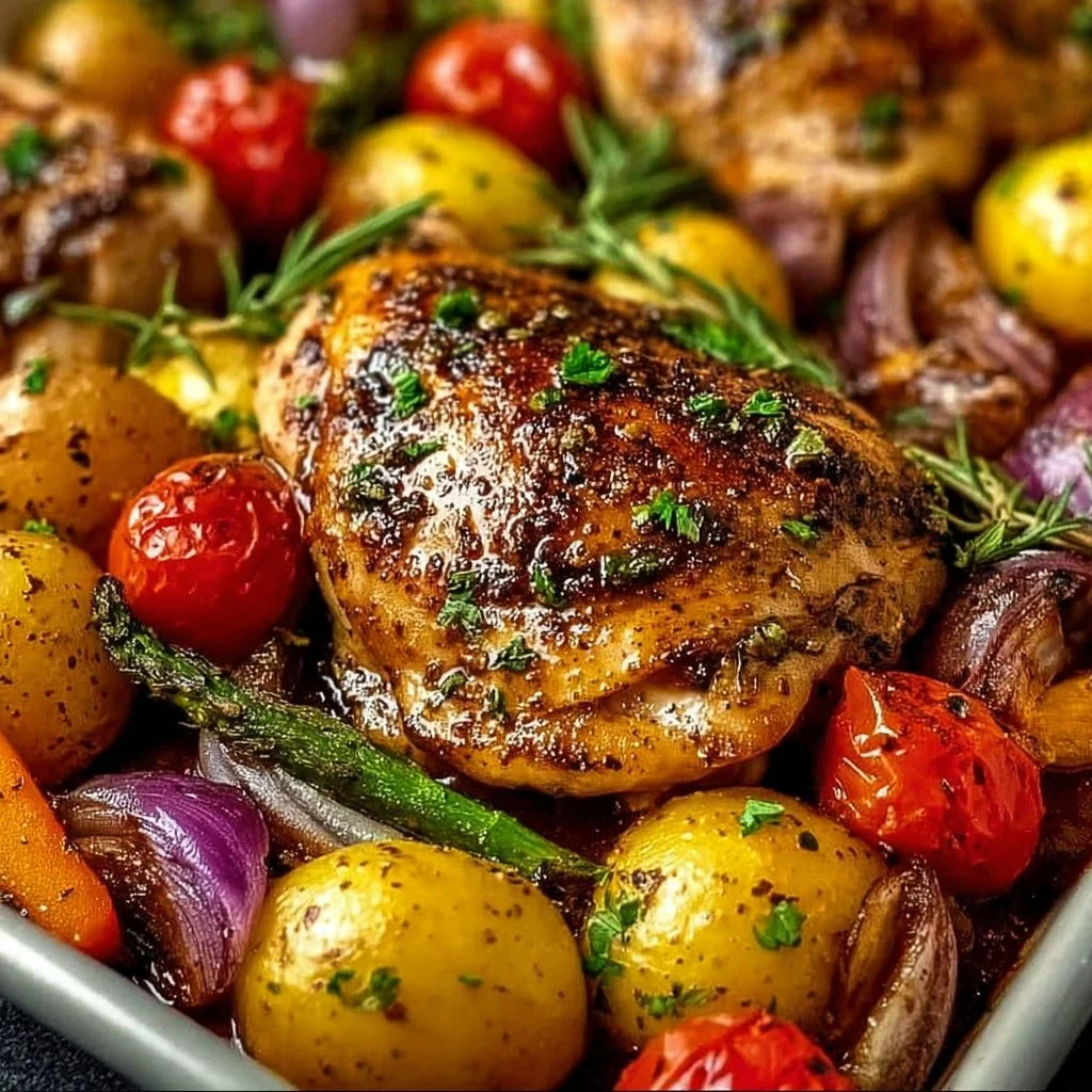 Sheet Pan Balsamic Chicken and Veggies