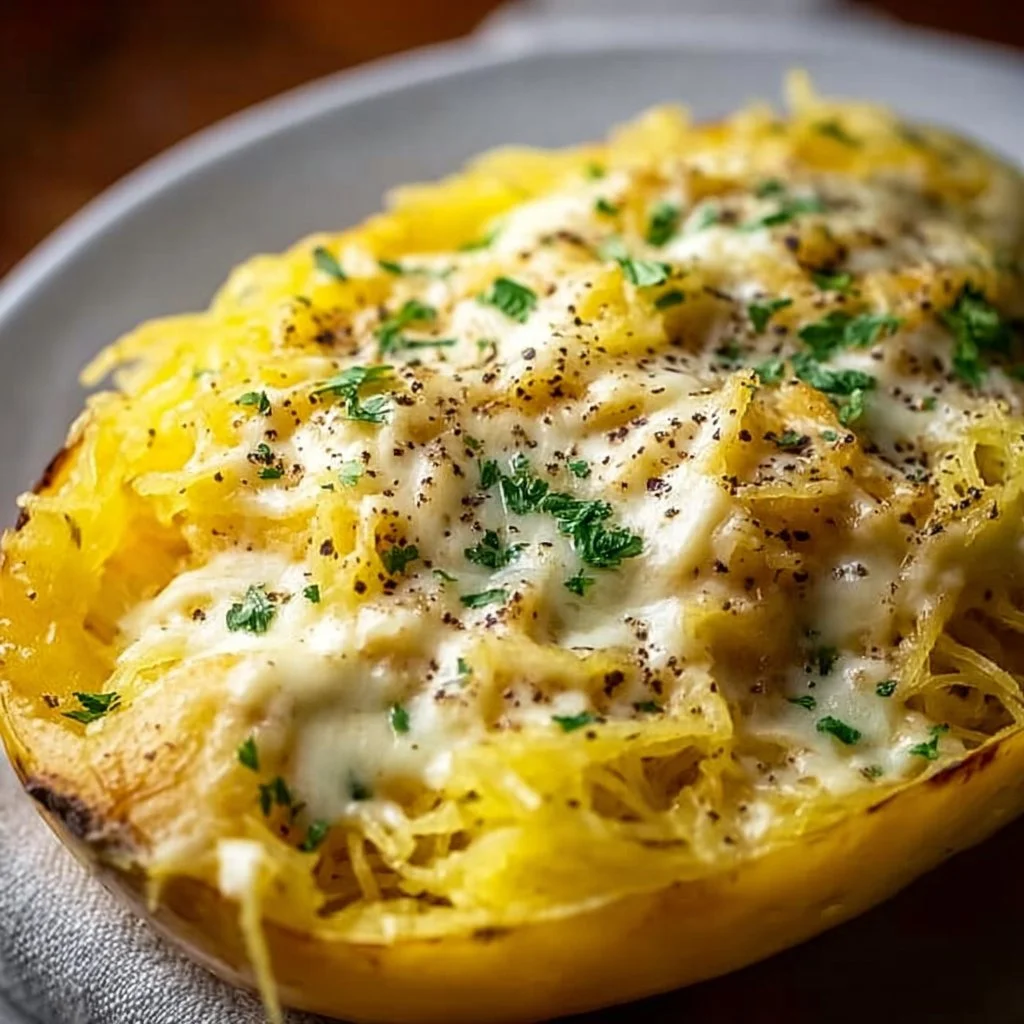 Spaghetti Squash Alfredo 2 Spaghetti Squash Alfredo