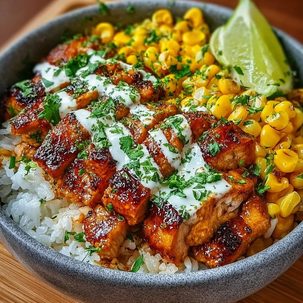 Street Corn Chicken Rice Bowl