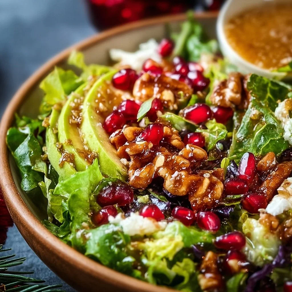 Winter Christmas Salad with Honey Mustard Dressing 2 Winter Christmas Salad with Honey Mustard Dressing