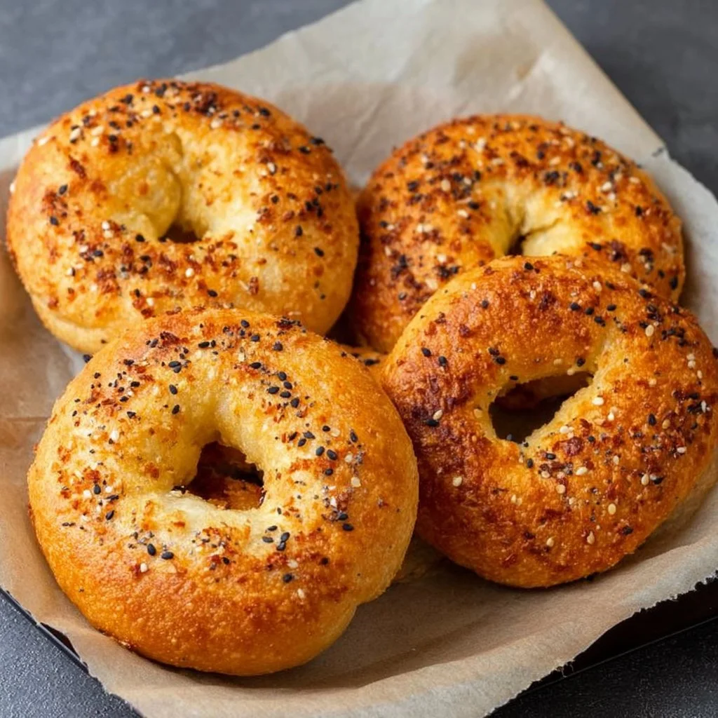 Air Fryer Protein Bagels