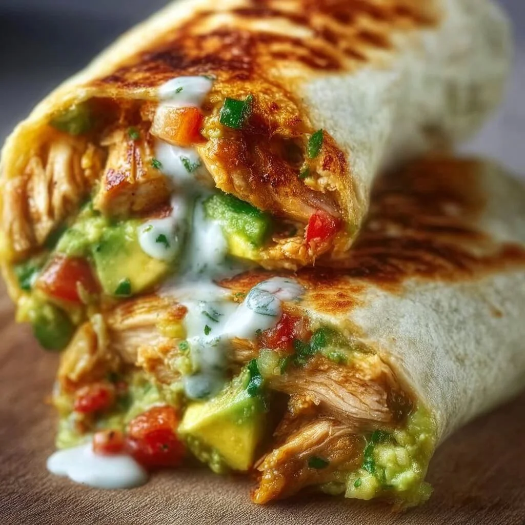Chicken Avocado Ranch Burritos