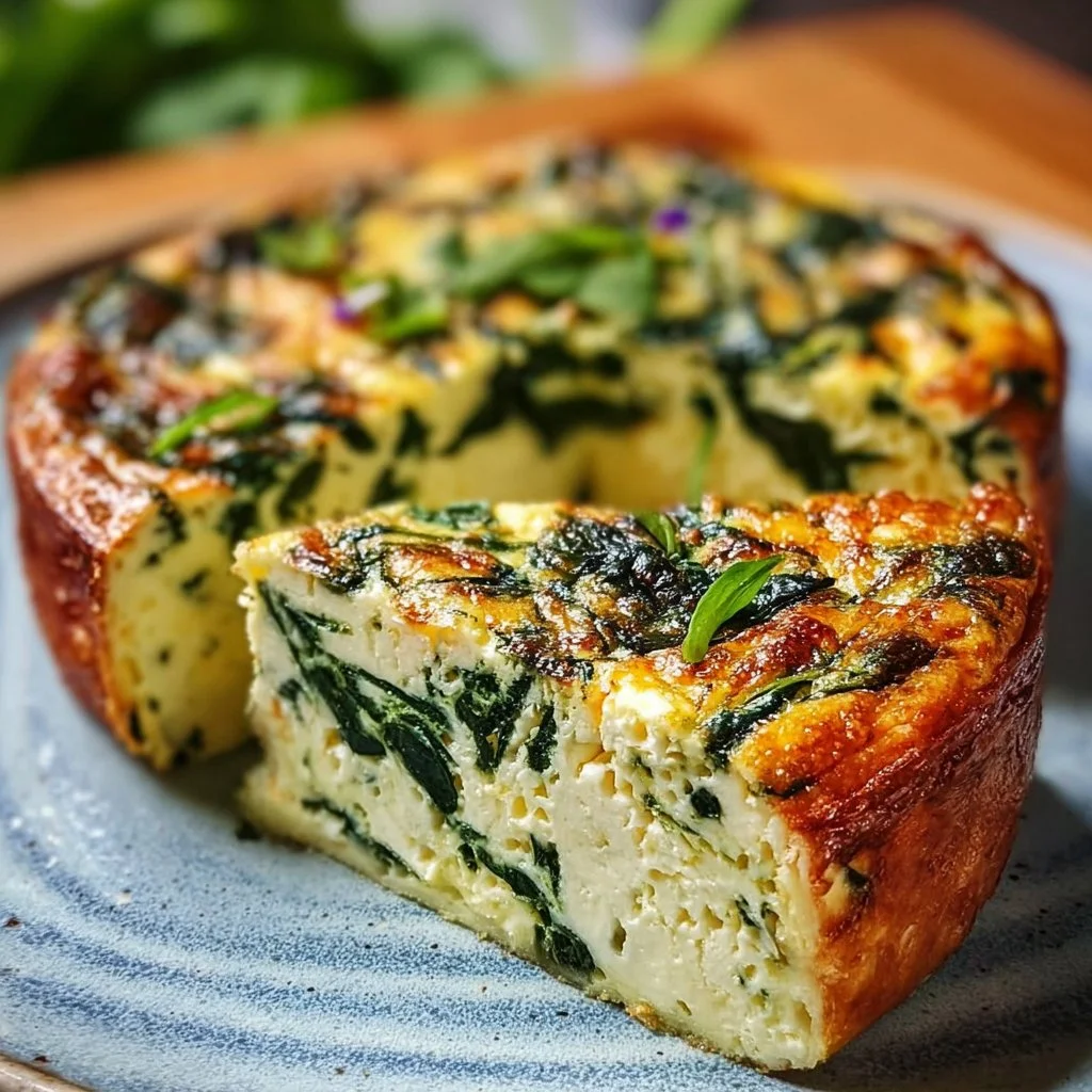 Cottage Cheese and Spinach Crustless Quiche