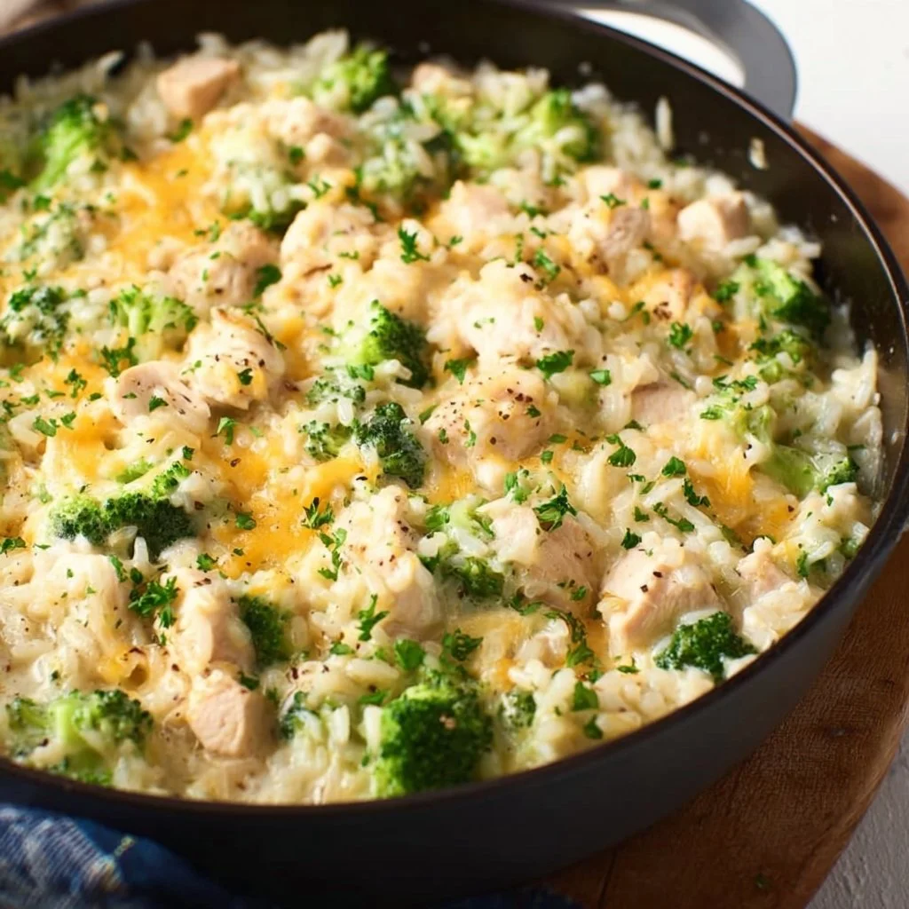Creamy Chicken Casserole with Broccoli and Rice