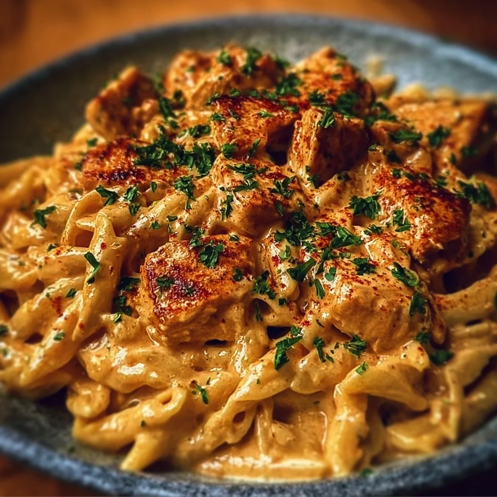 Creamy Cowboy Butter Chicken Pasta for Cozy Nights 3 Creamy Cowboy Butter Chicken Pasta served in a bowl