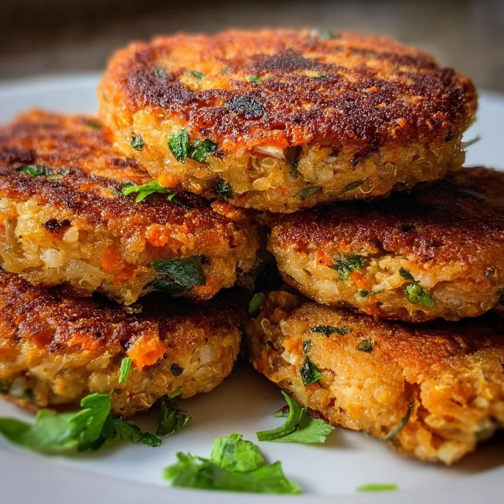 Easy gluten-free chickpea veggie patties served on a plate