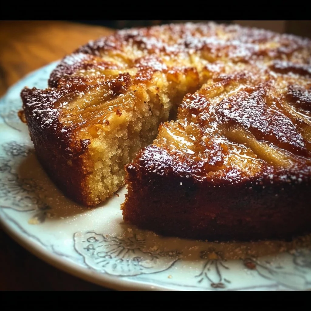 Flourless Apple, Almond & Cardamom Cake 3 Flourless apple, almond, and cardamom cake served on a rustic plate