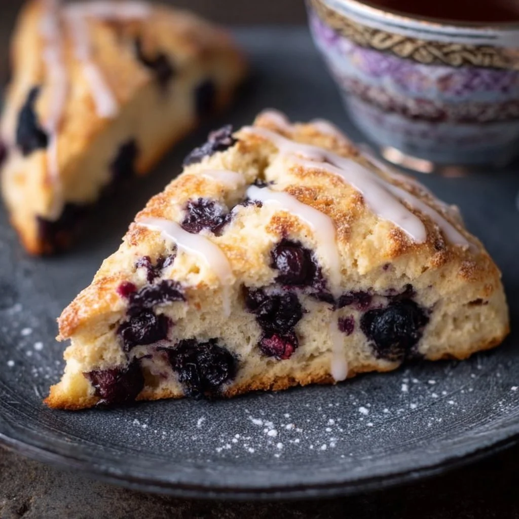 Gluten free blueberry scones fresh out of the oven