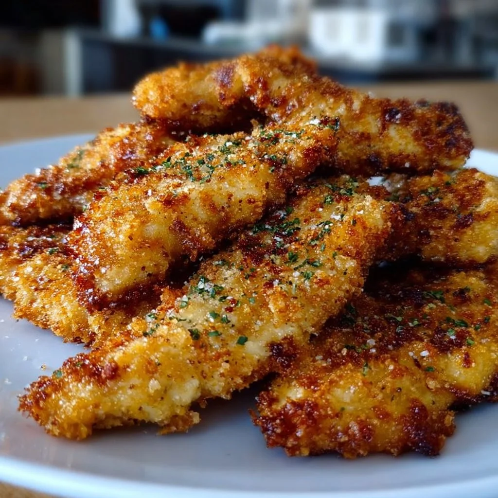 Delicious gluten-free chicken tenders served with dipping sauce.