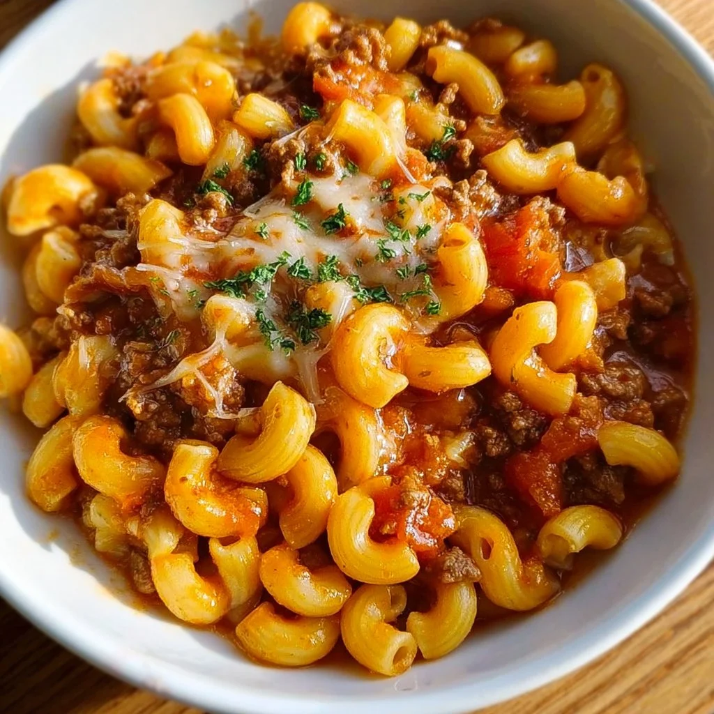 Gluten-Free Dairy-Free Chili Mac 3 Bowl of gluten-free dairy-free chili mac garnished with herbs