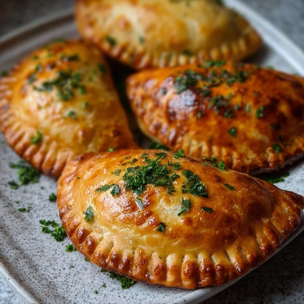 Plate of gluten free empanadas filled with savory ingredients
