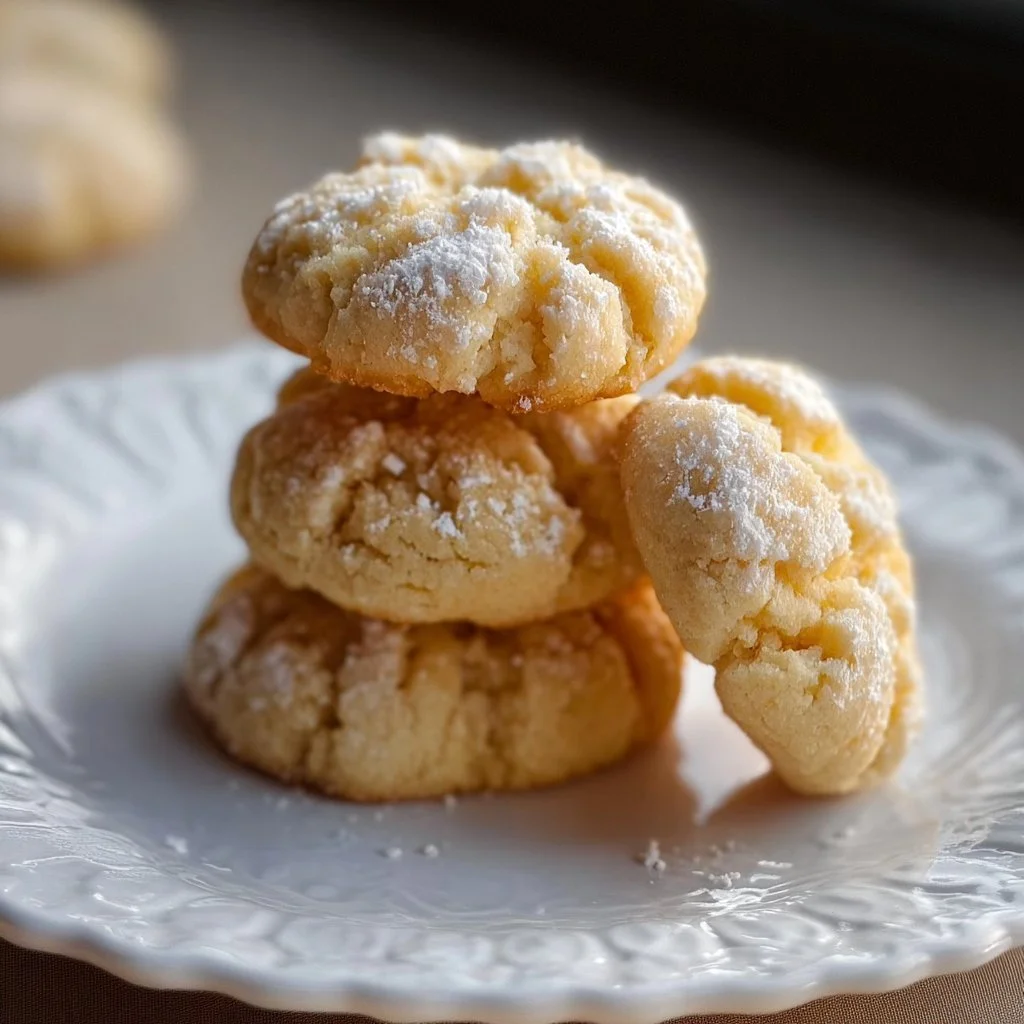 Delicious gluten free gooey butter cookies fresh from the oven.