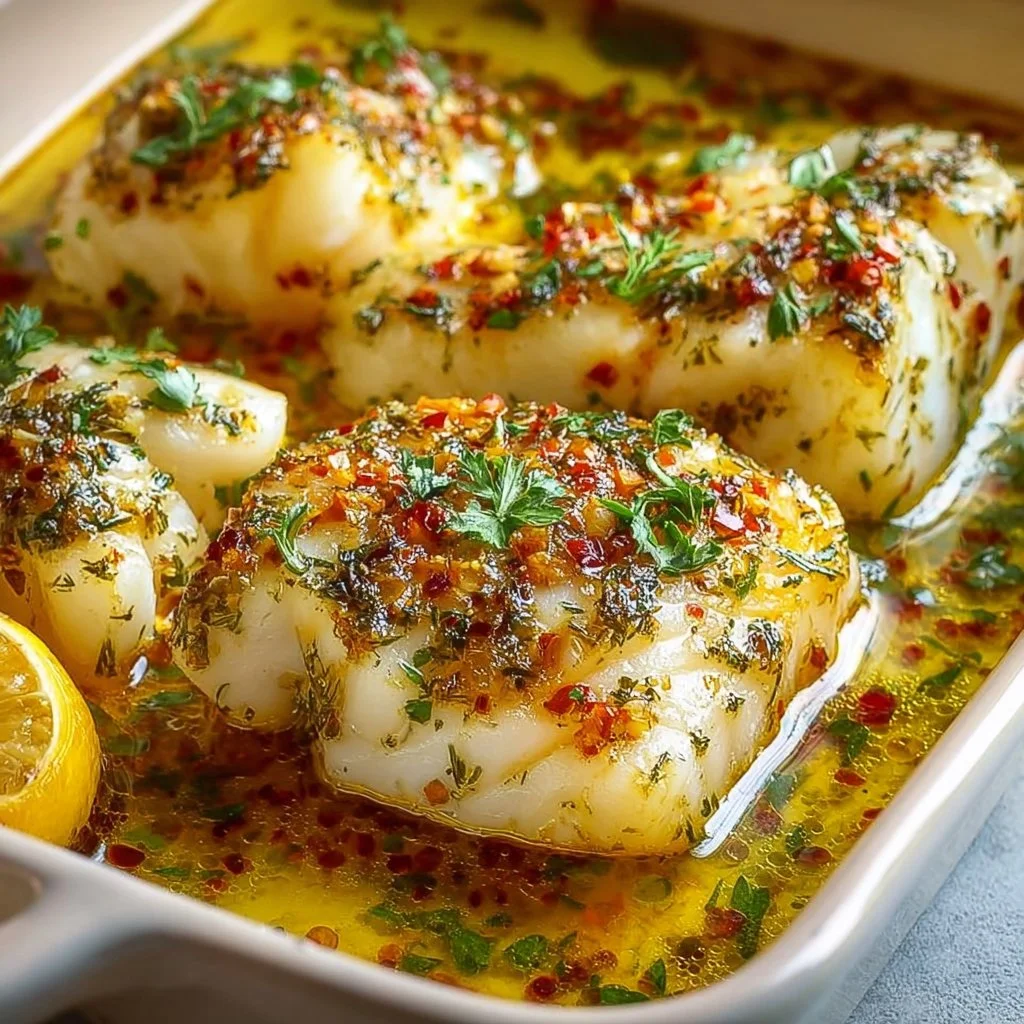 Gluten-Free Mediterranean Baked Cod with Lemon and Garlic