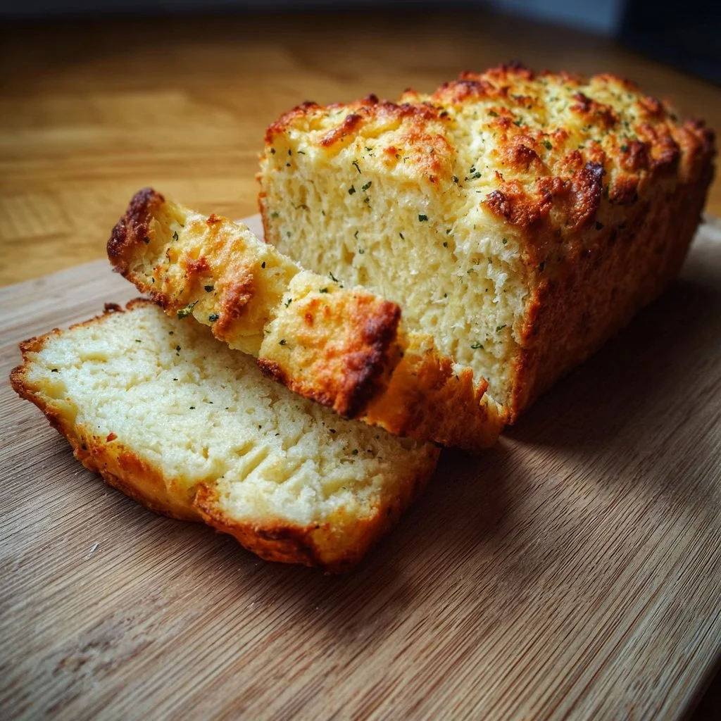 Gluten Free Potato Bread 3 Sliced gluten-free potato bread on a wooden cutting board