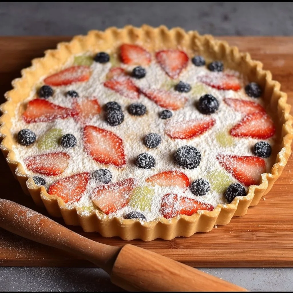 Gluten free shortcrust pastry ready for baking with a golden crust.