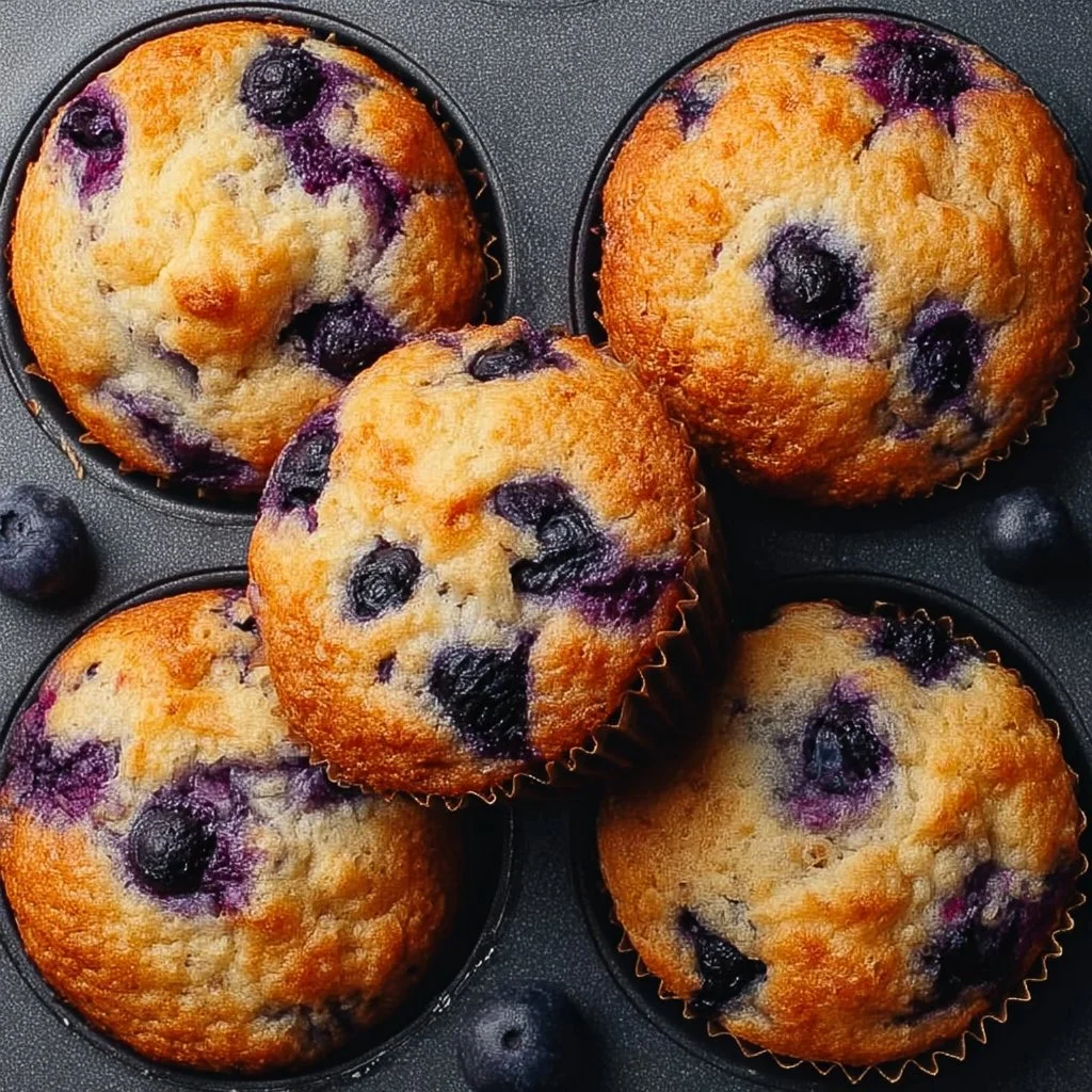 High Protein Blueberry Muffins