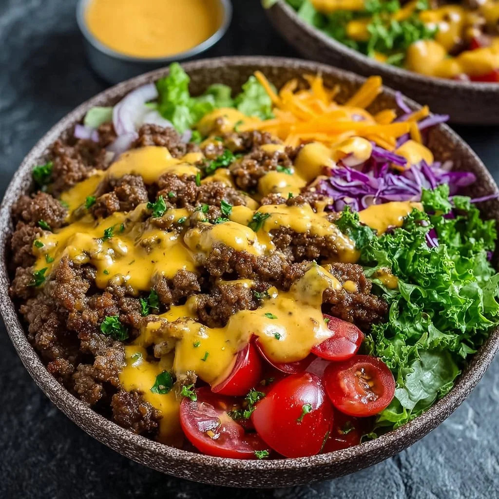 High-Protein Cheeseburger Bowls Recipe – Low-Carb Meal Prep
