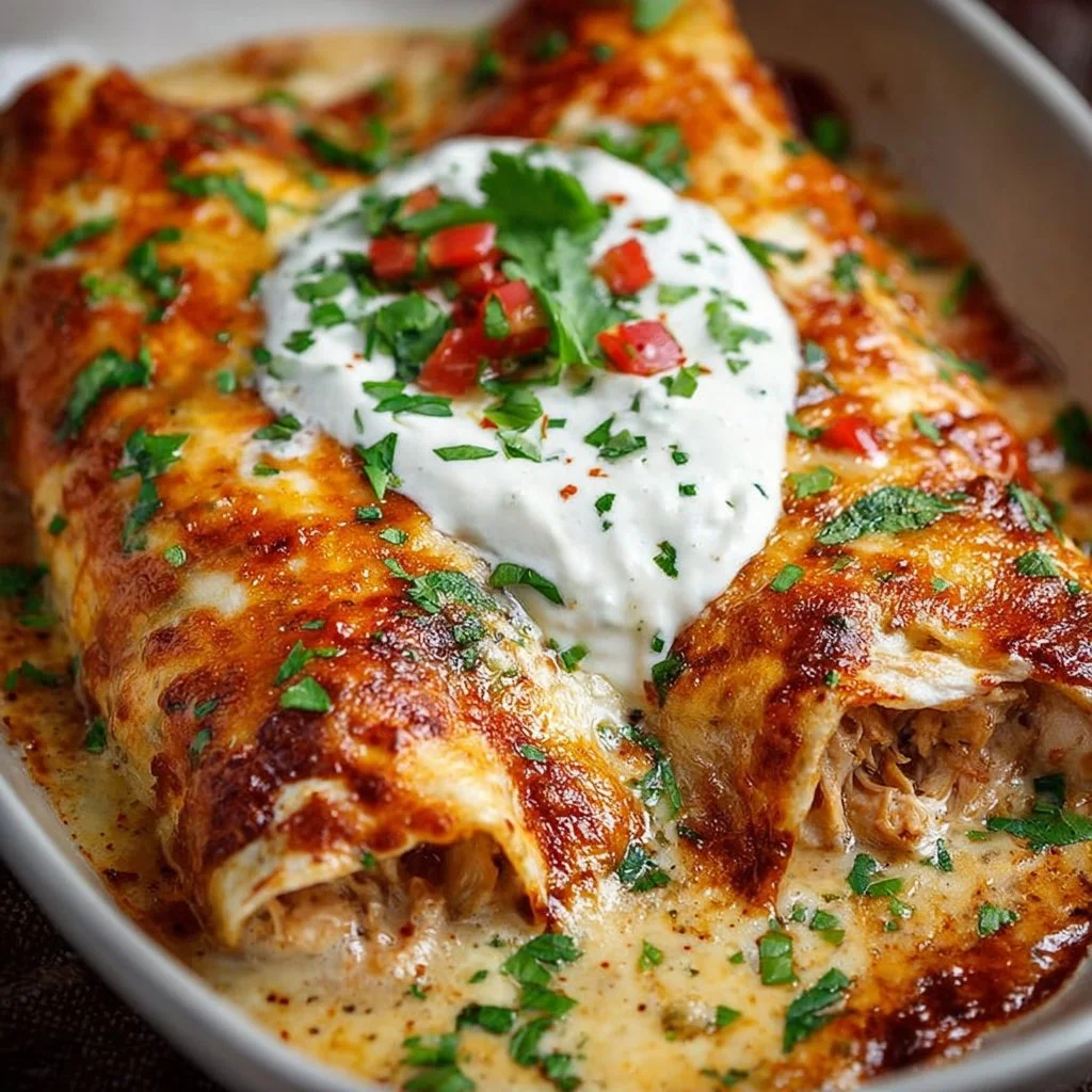 High Protein Chicken Enchiladas