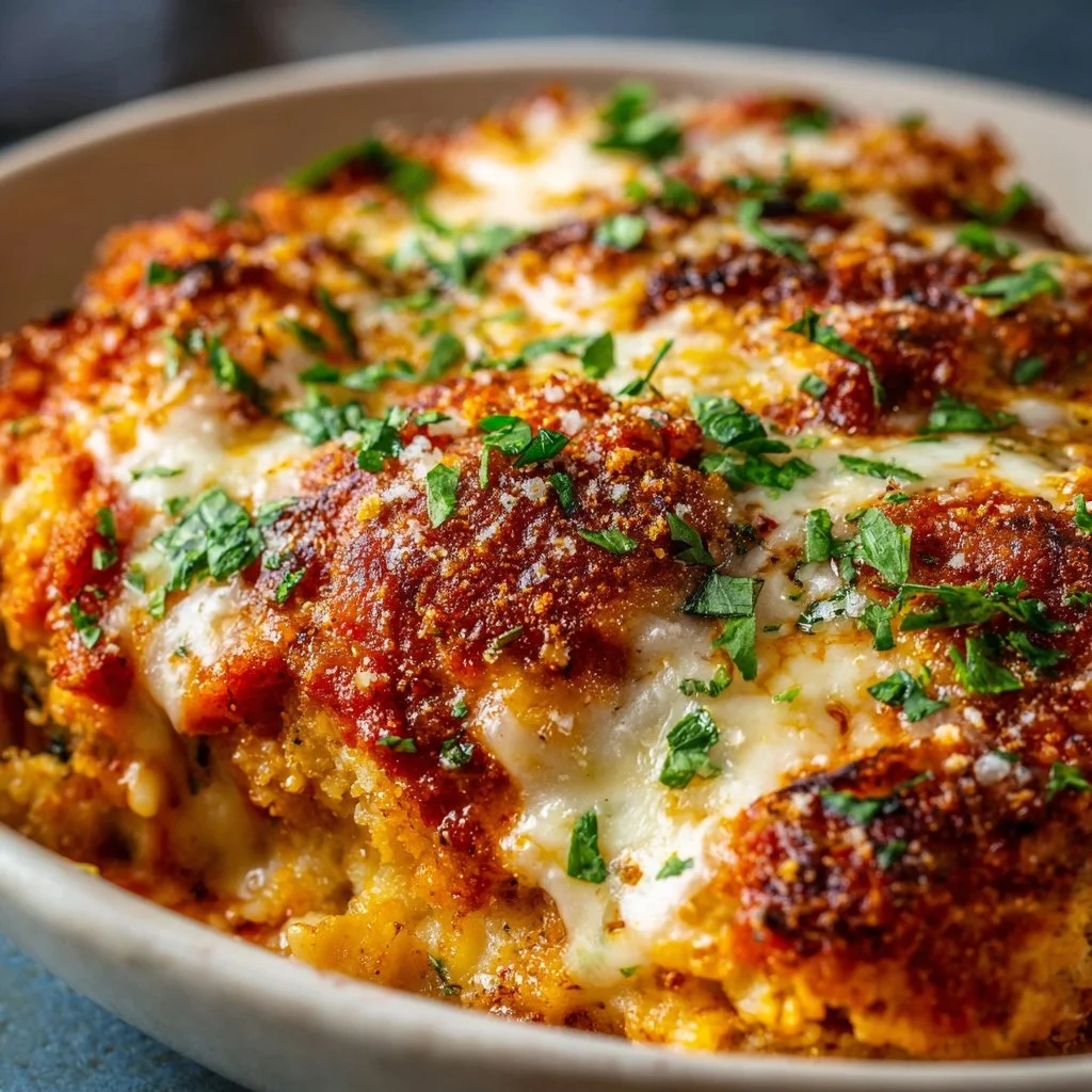 High Protein Chicken Parmesan Casserole