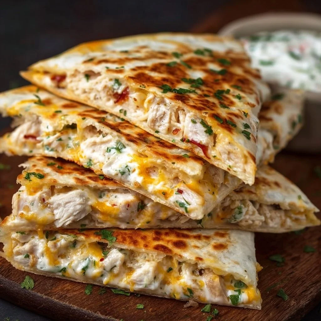 High-Protein Chicken Ranch Quesadilla