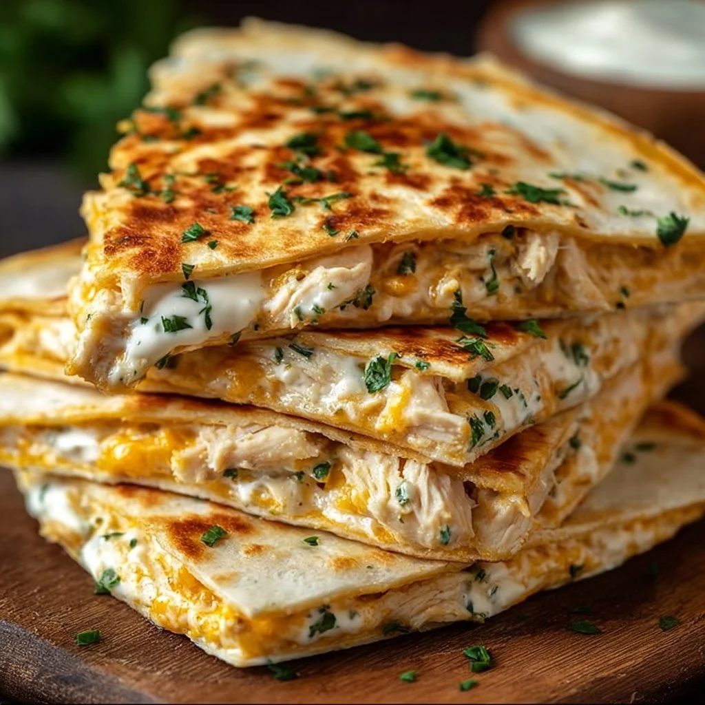 High-Protein Chicken Ranch Quesadilla 2 High-Protein Chicken Ranch Quesadilla