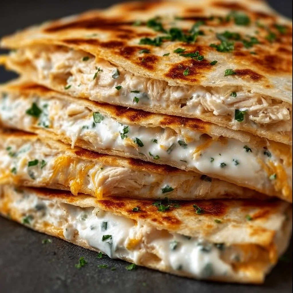 High-Protein Chicken Ranch Quesadilla