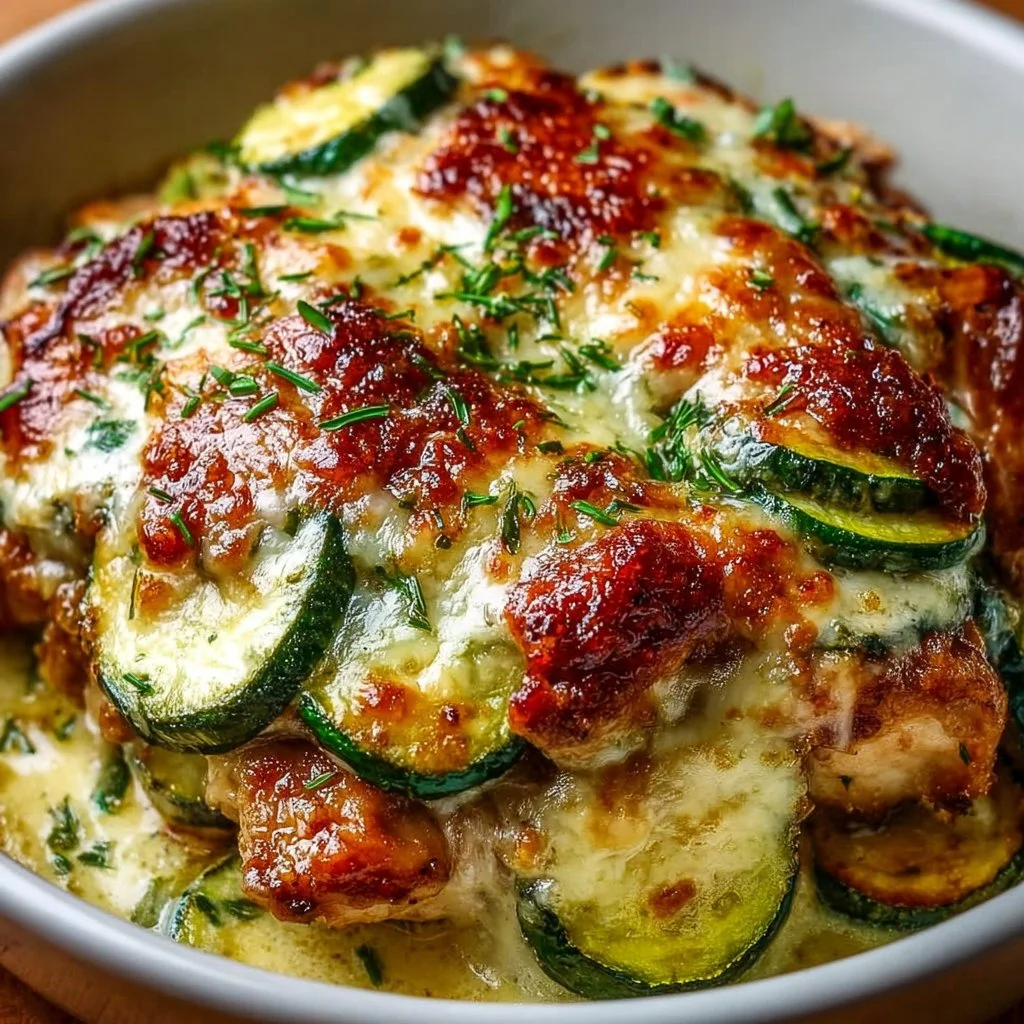 High Protein Chicken Zucchini Bake 2 High Protein Chicken Zucchini Bake