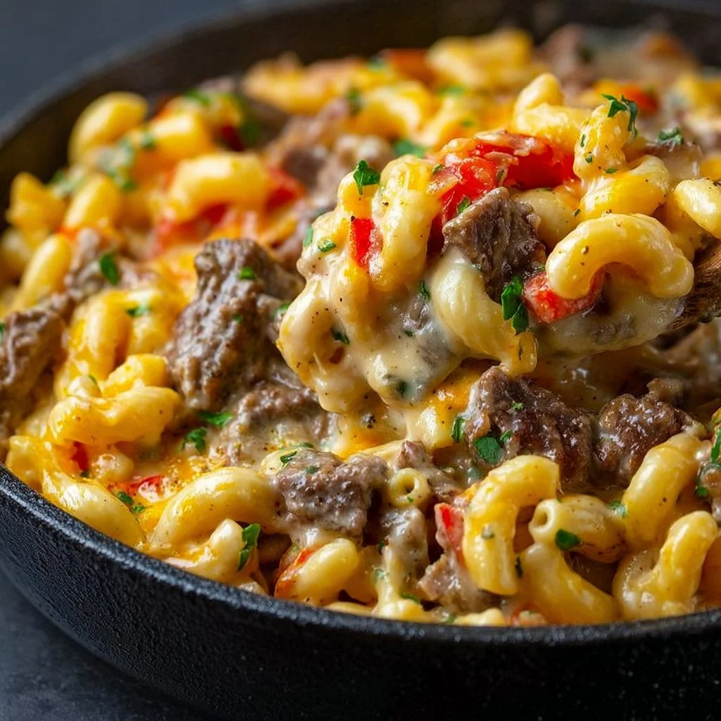 High-Protein Creamy Philly Cheesesteak Mac & Cheese Bliss 2 High-Protein Creamy Philly Cheesesteak Mac & Cheese Bliss