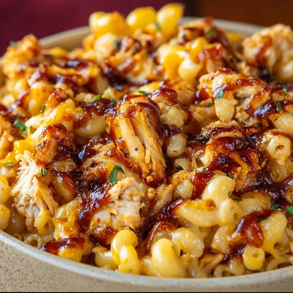 High-Protein Honey BBQ Chicken Mac & Cheese