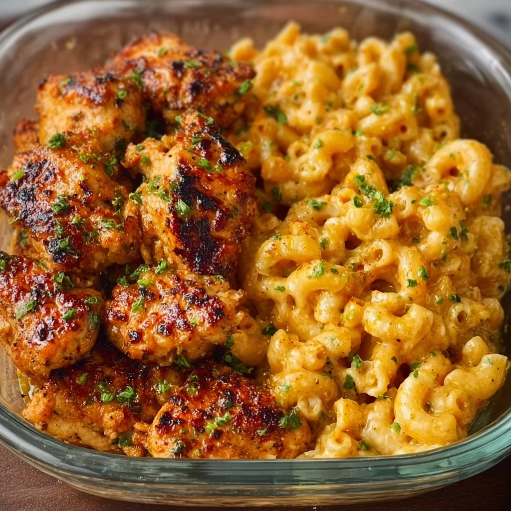 High-Protein Honey Garlic Butter Chicken with Mac & Cheese 2 High-Protein Honey Garlic Butter Chicken with Mac & Cheese
