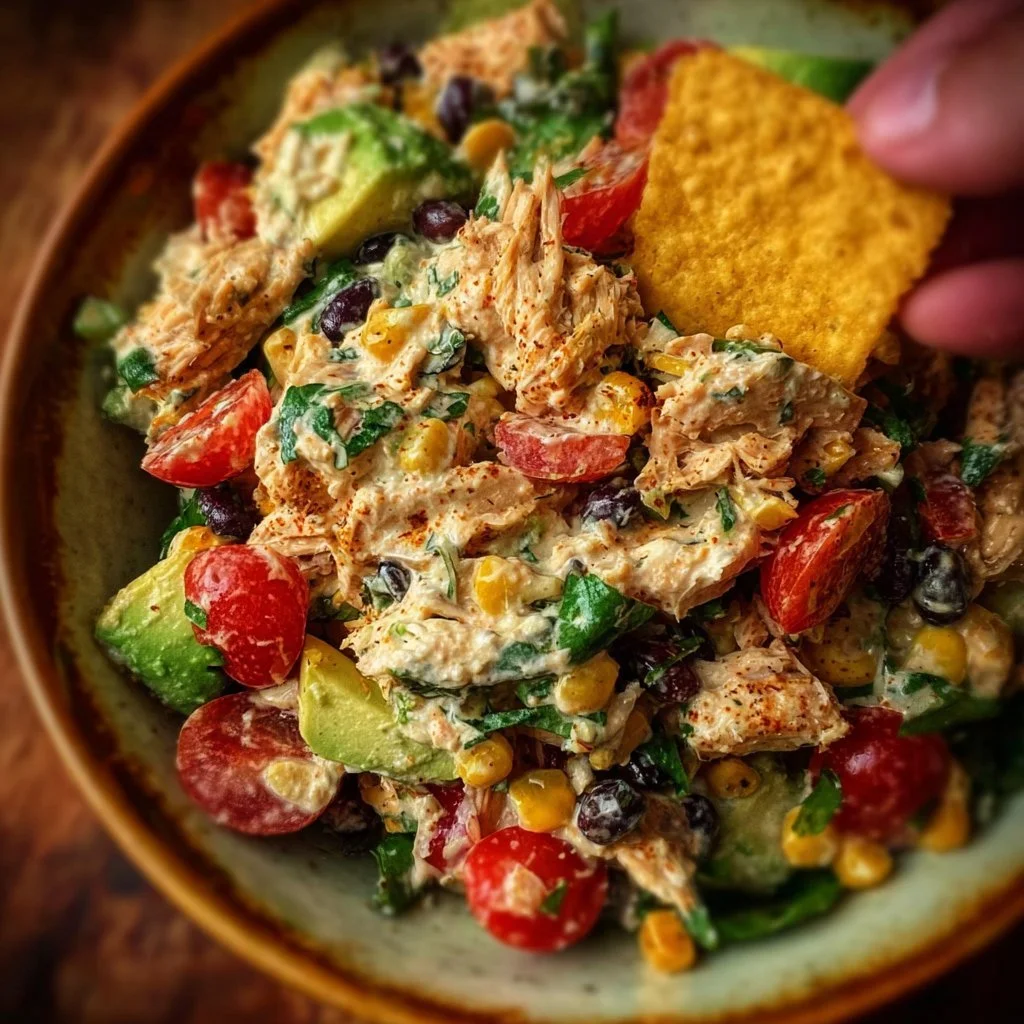 High-Protein Southwest Chicken Salad 3 High-Protein Southwest Chicken Salad with vibrant ingredients