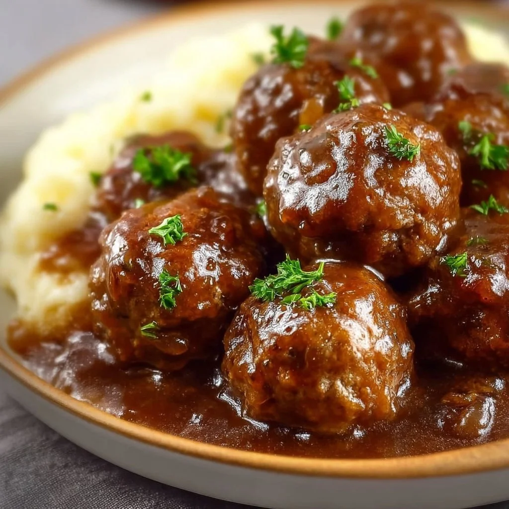 How to Make Slow Cooker Salisbury Steak Meatballs