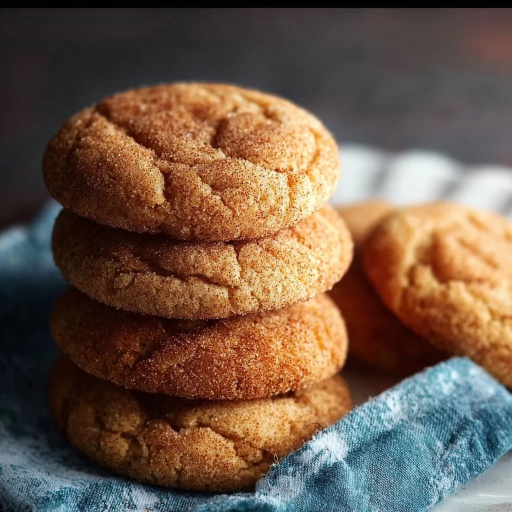 Delicious gluten free snickerdoodles on a baking tray, ready to enjoy.