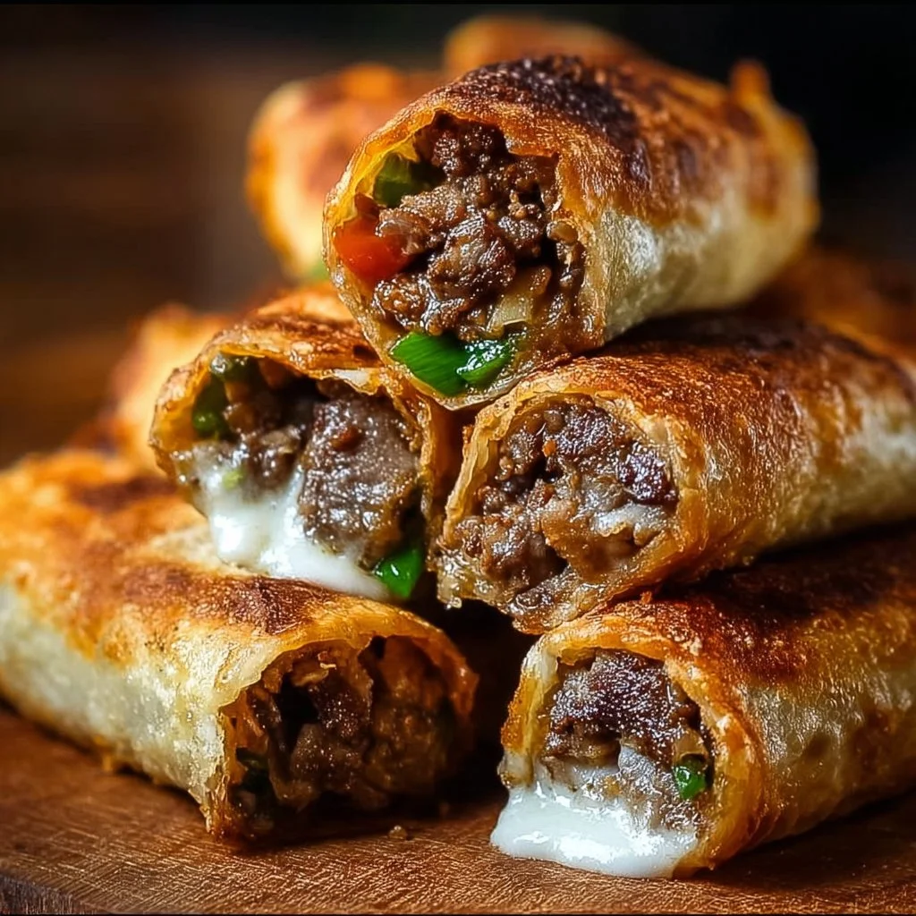 Keto Philly Cheesesteak Roll Ups 3 Delicious Keto Philly Cheesesteak Roll Ups served on a plate.